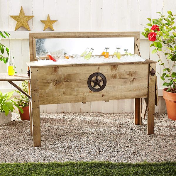 Wooden Deluxe Outdoor Patio Cooler - Image 3